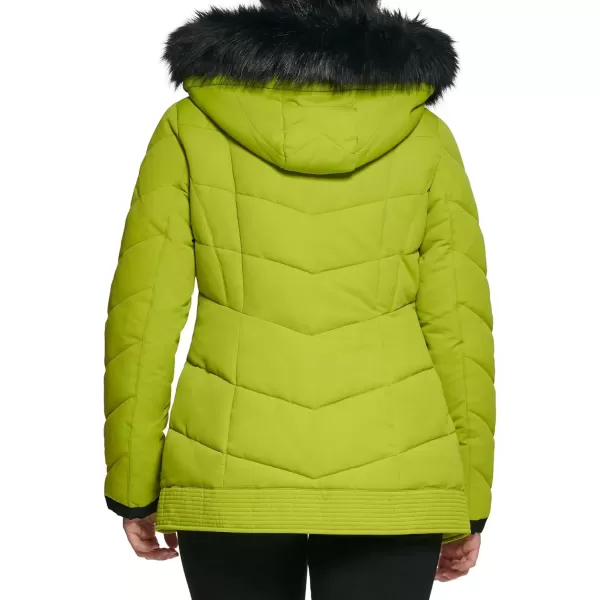 imageGUESS Womens Midweight Puffer JacketHooded Lime