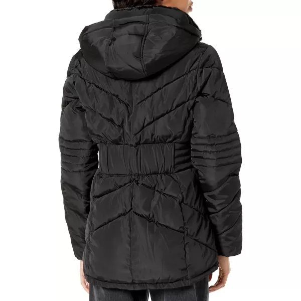 imageGUESS Womens Midweight Puffer JacketShort Puffer Black