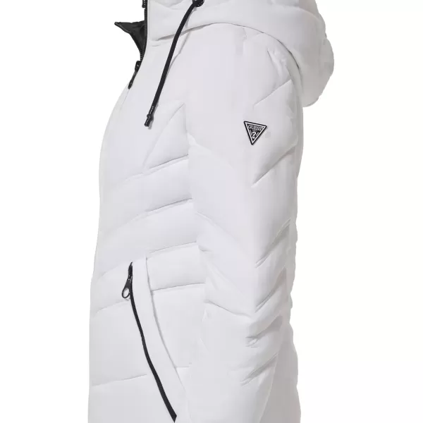 imageGUESS Womens Midweight Puffer JacketWater Resistant White