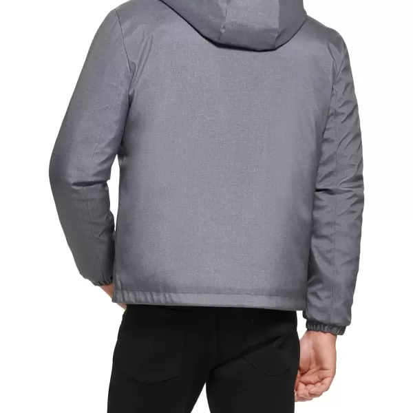 imageCalvin Klein Mens Hooded WindbreakerClassic Hooded Light Grey Heather