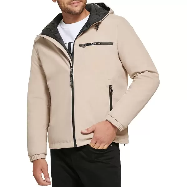 imageCalvin Klein Mens Hooded WindbreakerClassic Hooded Tan