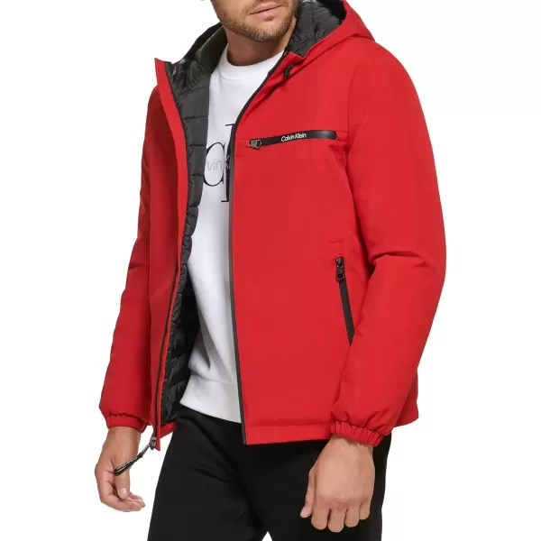 imageCalvin Klein Mens Hooded WindbreakerClassic Hooded True Red