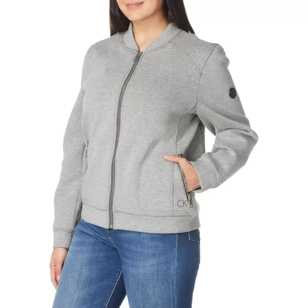 imageCalvin Klein Womens Zip Front WindbreakerCotton Light Grey