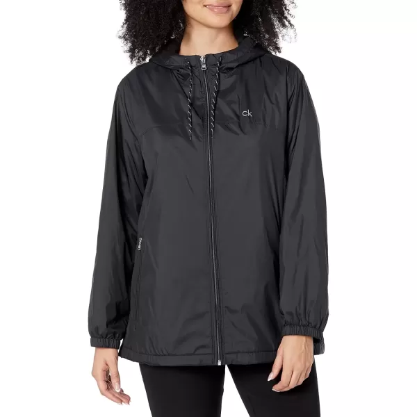 imageCalvin Klein Womens Zip Front WindbreakerLogo Black 2