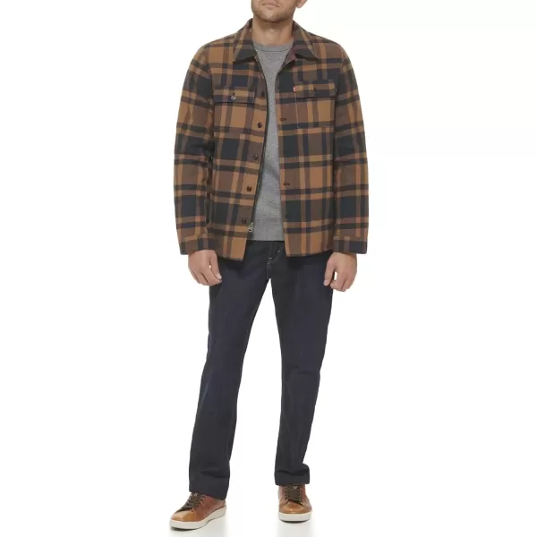 imageLevis Mens Classic Plaid Shirt JacketBlue Buffalo Check