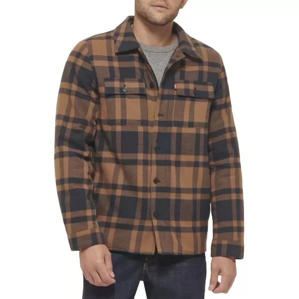 imageLevis Mens Classic Plaid Shirt JacketBlue Buffalo Check