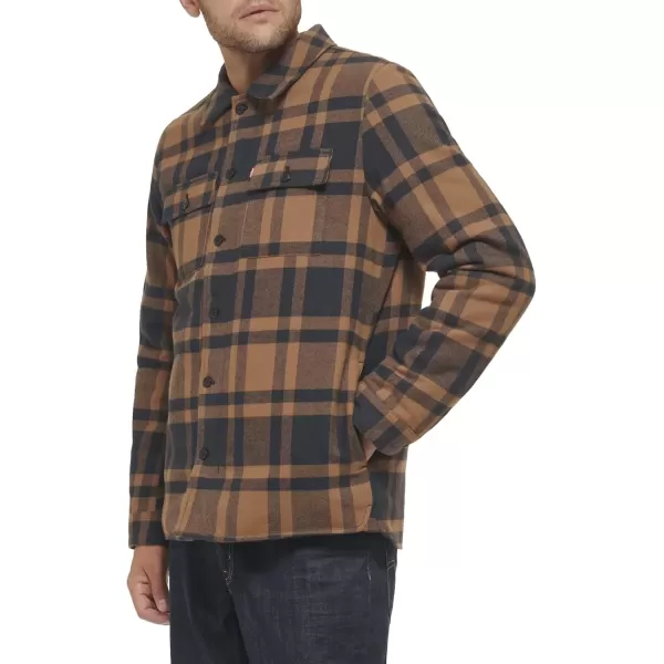 imageLevis Mens Classic Plaid Shirt JacketBlue Buffalo Check