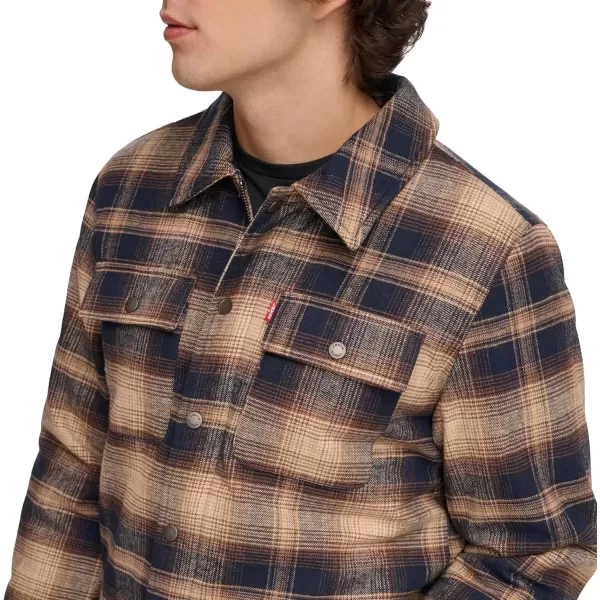 imageLevis Mens Classic Plaid Shirt JacketDriftwood Plaid