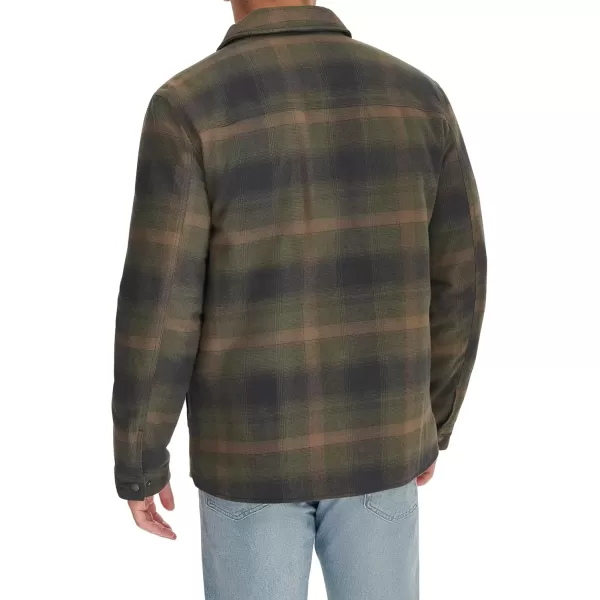 imageLevis Mens Classic Plaid Shirt JacketGreen Ombre Plaid