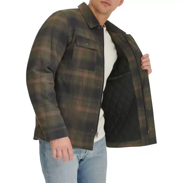 imageLevis Mens Classic Plaid Shirt JacketGreen Ombre Plaid