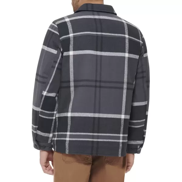 imageLevis Mens Classic Plaid Shirt JacketGrey Indigo Plaid