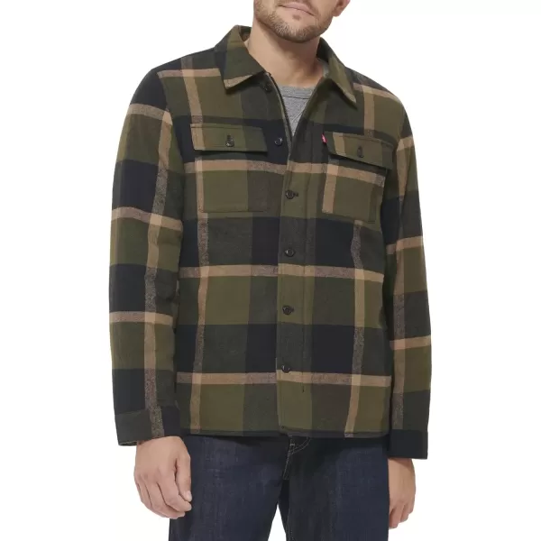 Olive/Black Plaid