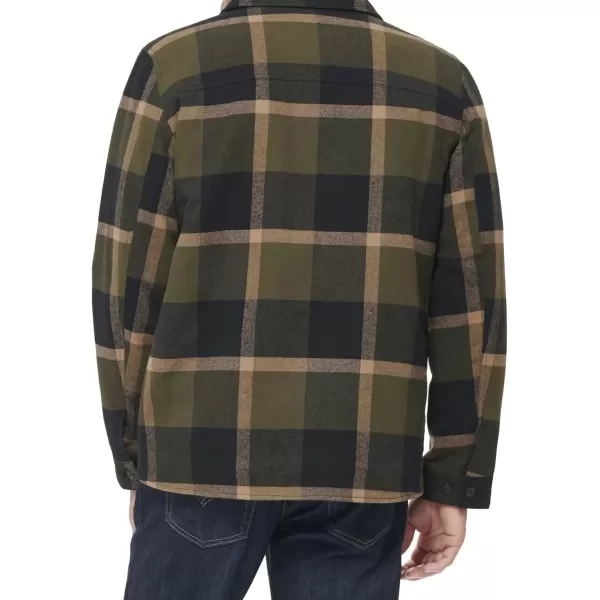 imageLevis Mens Classic Plaid Shirt JacketOliveBlack Plaid