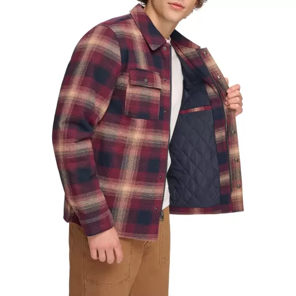 imageLevis Mens Classic Plaid Shirt JacketRed Ombre Plaid