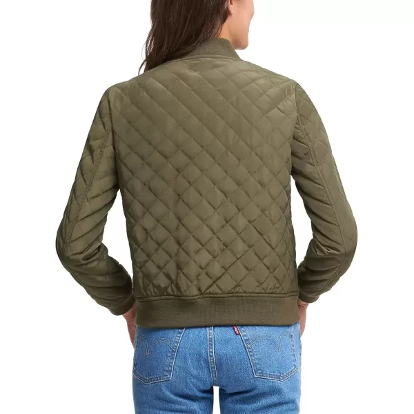 imageLevis Womens Diamond Quilted Bomber Jacket Regular ampamp Plus SizeArmy Green