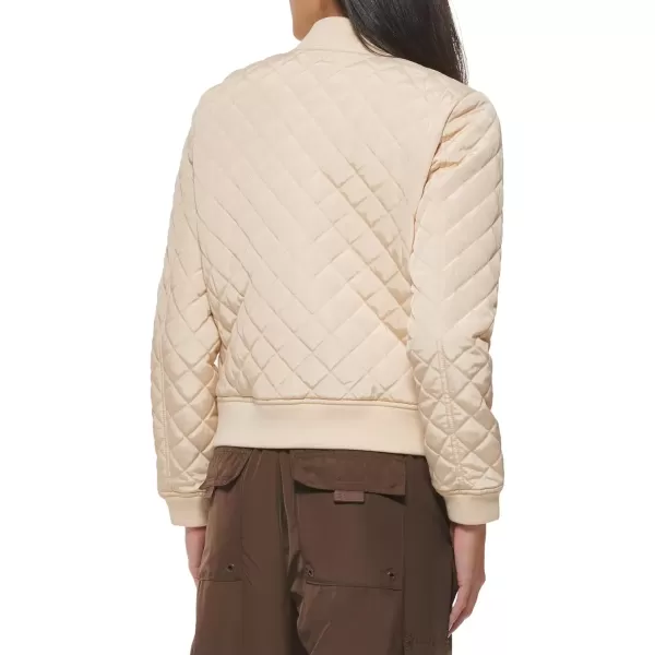 imageLevis Womens Diamond Quilted Bomber Jacket Regular ampamp Plus SizeCream Ivory