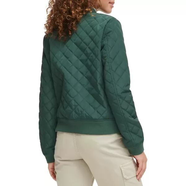 imageLevis Womens Diamond Quilted Bomber Jacket Regular ampamp Plus SizeDarkest Spruce