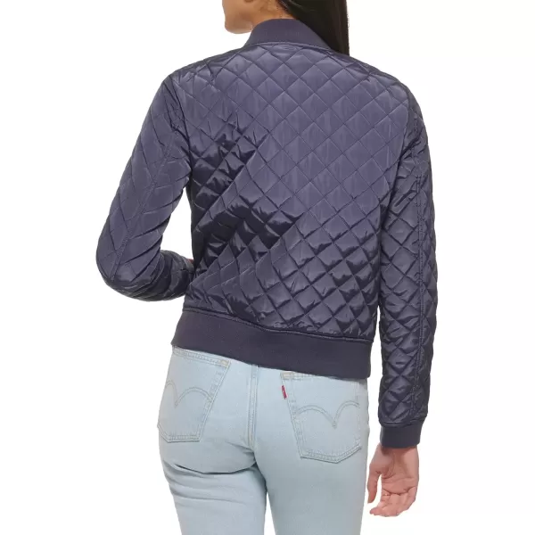 imageLevis Womens Diamond Quilted Bomber Jacket Regular ampamp Plus SizeOdyssey Grey