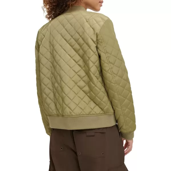 imageLevis Womens Diamond Quilted Bomber Jacket Regular ampamp Plus SizeOlive Tree