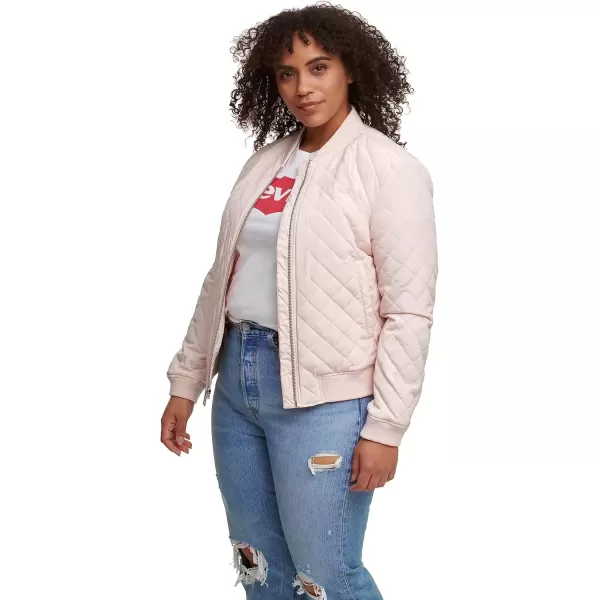 imageLevis Womens Diamond Quilted Bomber Jacket Regular ampamp Plus SizePeach Blush