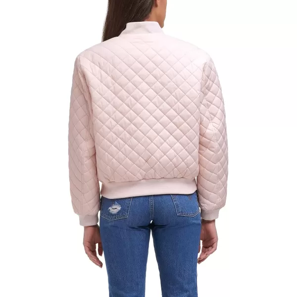 imageLevis Womens Diamond Quilted Bomber Jacket Regular ampamp Plus SizePeach Blush Sherpa Lined