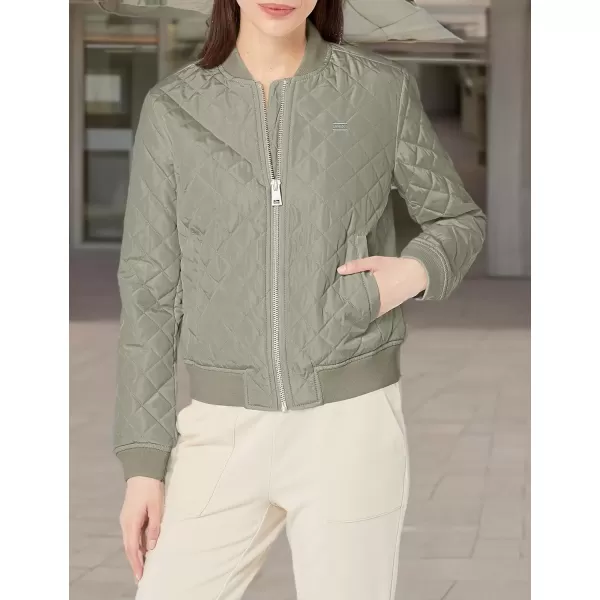 imageLevis Womens Diamond Quilted Bomber Jacket Regular ampamp Plus SizeSea Green