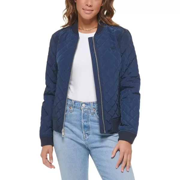 imageLevis Womens Diamond Quilted Bomber Jacket Regular ampamp Plus SizeWashed Navy