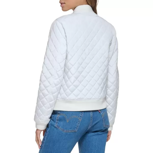 imageLevis Womens Diamond Quilted Bomber Jacket Regular ampamp Plus SizeWhite