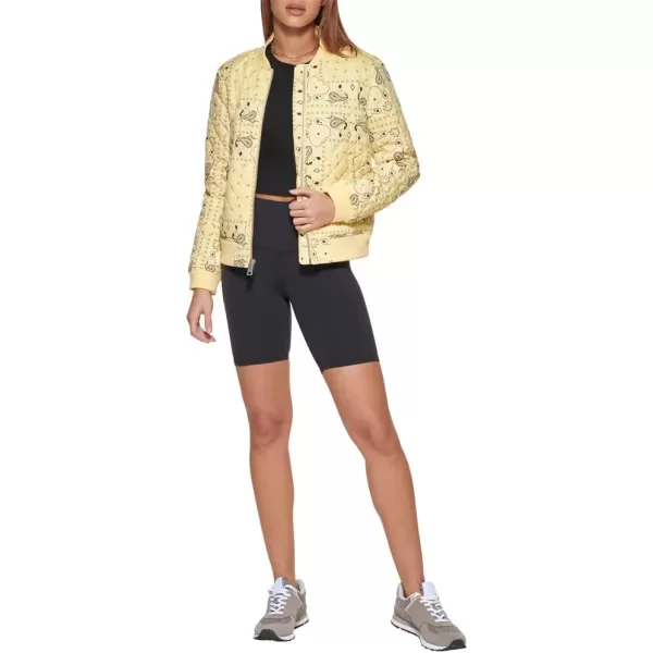 imageLevis Womens Diamond Quilted Bomber Jacket Regular ampamp Plus SizeYellow Bandana