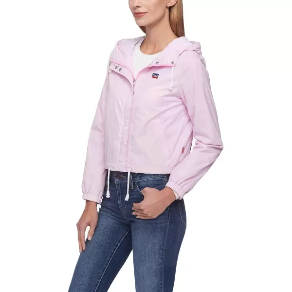 imageLevis Womens Retro Hooded Rain Windbreaker Jacket Standard ampamp Plus SizesBaby Pink