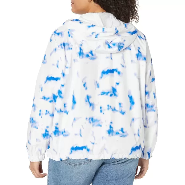 imageLevis Womens Retro Hooded Rain Windbreaker Jacket Standard ampamp Plus SizesBlue Tie Dye