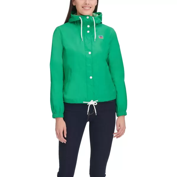 imageLevis Womens Retro Hooded Rain Windbreaker Jacket Standard ampamp Plus SizesGreen