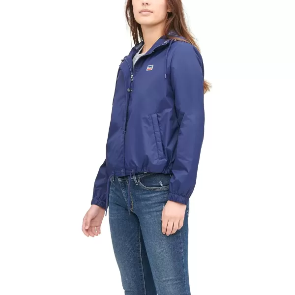 imageLevis Womens Retro Hooded Rain Windbreaker Jacket Standard ampamp Plus SizesNavy