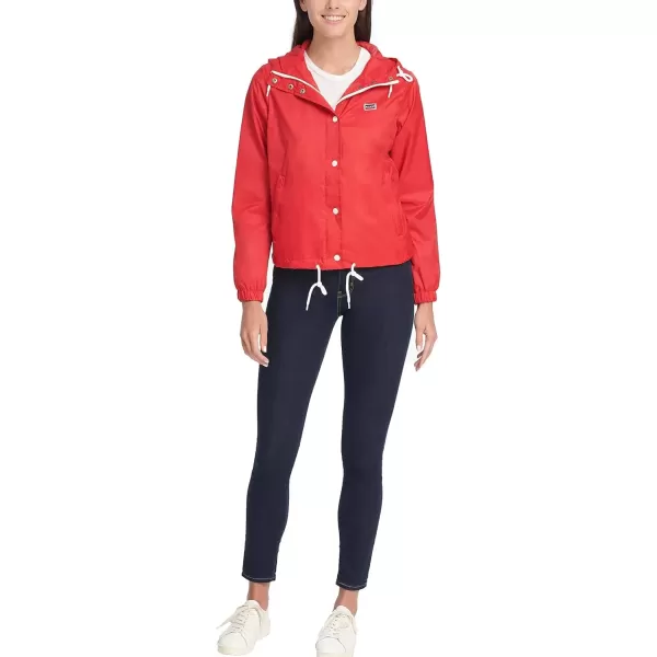 imageLevis Womens Retro Hooded Rain Windbreaker Jacket Standard ampamp Plus SizesRed