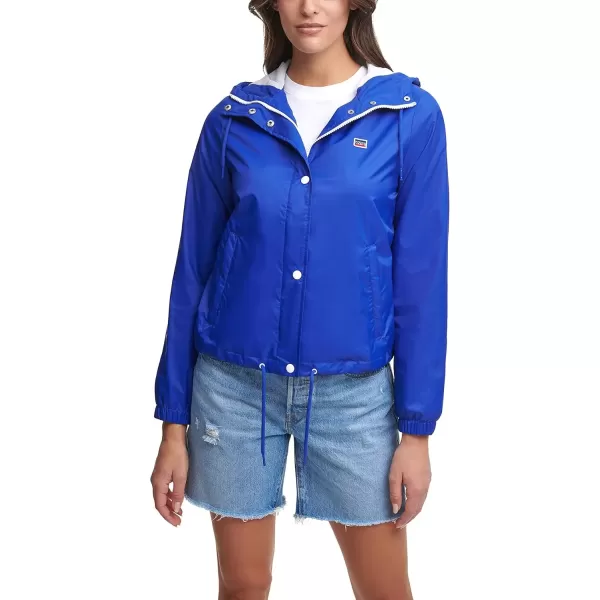 imageLevis Womens Retro Hooded Rain Windbreaker Jacket Standard ampamp Plus SizesSapphire Night