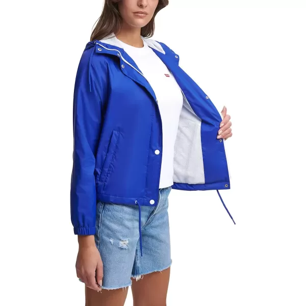 imageLevis Womens Retro Hooded Rain Windbreaker Jacket Standard ampamp Plus SizesSapphire Night