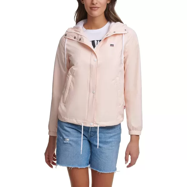 imageLevis Womens Retro Hooded Rain Windbreaker Jacket Standard ampamp Plus SizesScallop Shell