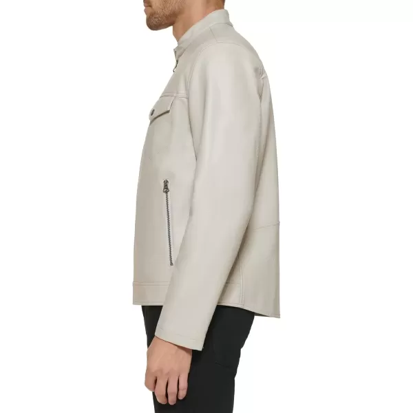 imageLevis Mens Faux Leather Racer JacketOyster