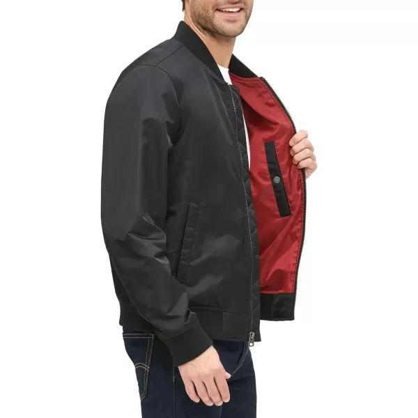 imageLevis Mens Flight Satin Unfilled MA1 Bomber JacketBlack Classic Unfilled