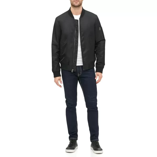 imageLevis Mens Flight Satin Unfilled MA1 Bomber JacketBlack Classic Unfilled