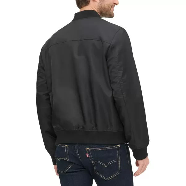 imageLevis Mens Flight Satin Unfilled MA1 Bomber JacketBlack Classic Unfilled