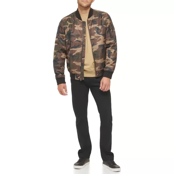 imageLevis Mens Flight Satin Unfilled MA1 Bomber JacketCamo Classic Unfilled