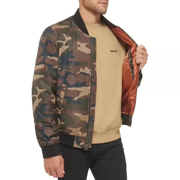 imageLevis Mens Flight Satin Unfilled MA1 Bomber JacketCamo Classic Unfilled