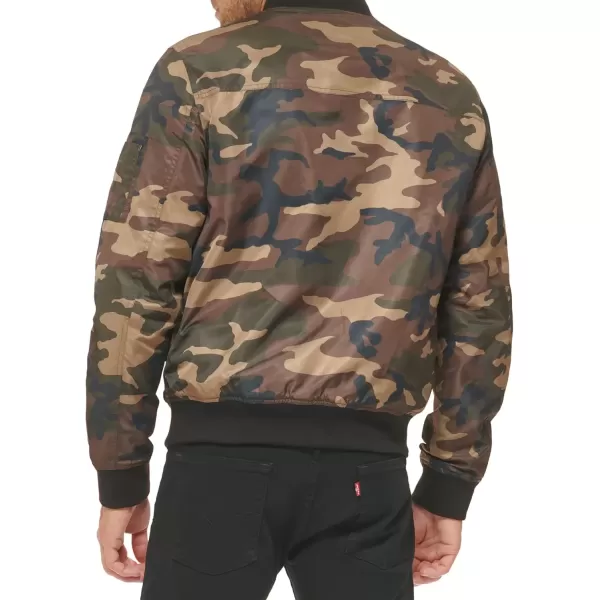 imageLevis Mens Flight Satin Unfilled MA1 Bomber JacketCamo Classic Unfilled