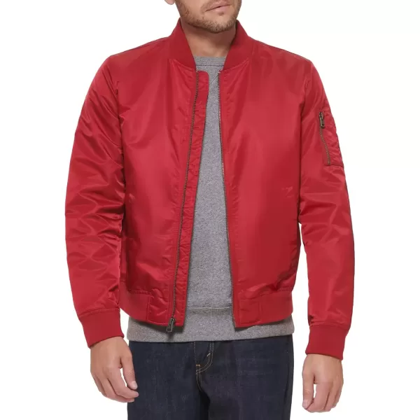 imageLevis Mens Flight Satin Unfilled MA1 Bomber JacketRed Classic Unfilled