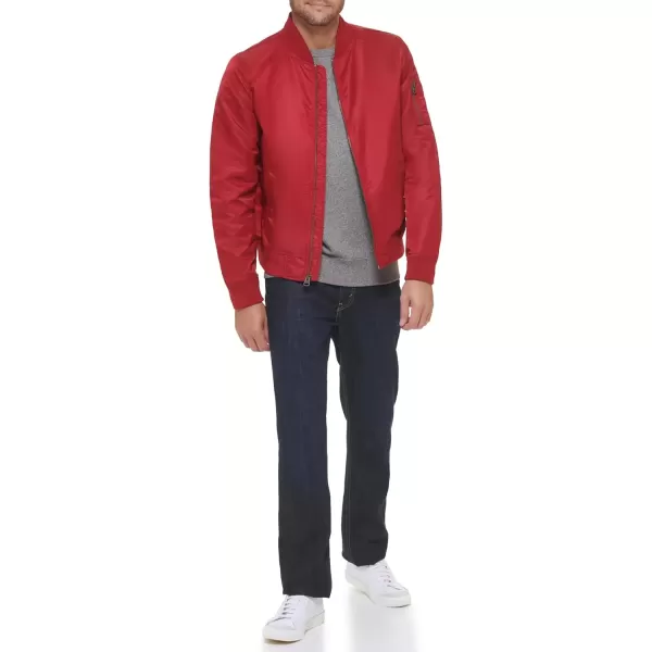 imageLevis Mens Flight Satin Unfilled MA1 Bomber JacketRed Classic Unfilled