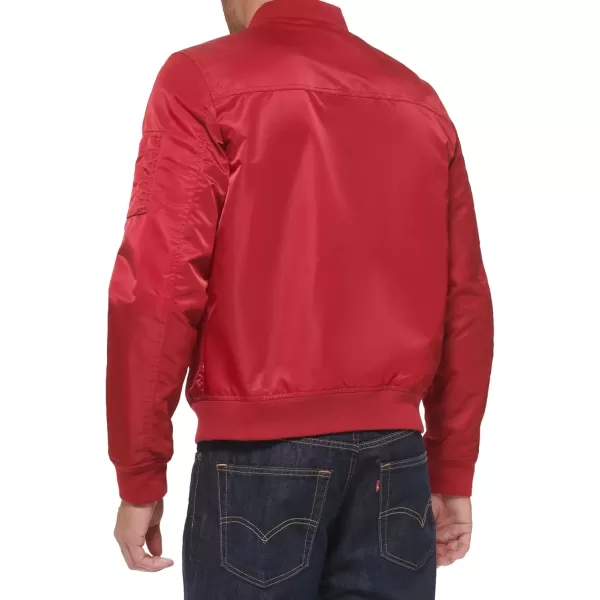 imageLevis Mens Flight Satin Unfilled MA1 Bomber JacketRed Classic Unfilled