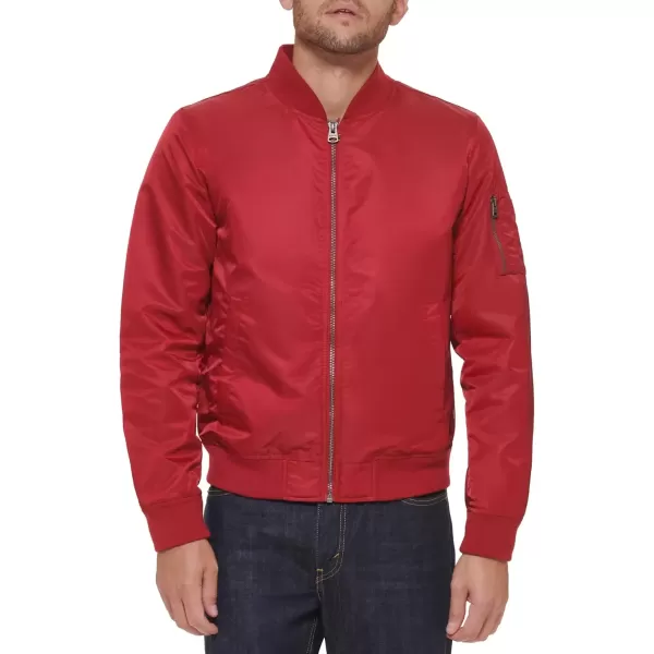 imageLevis Mens Flight Satin Unfilled MA1 Bomber JacketRed Classic Unfilled