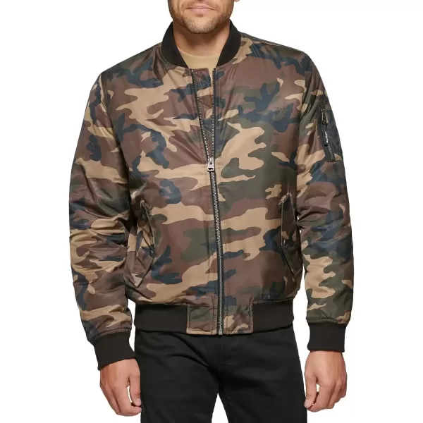 imageLevis Mens MA1 Flight Lightweight ZipUp Bomber JacketCamo Ma1 Filled