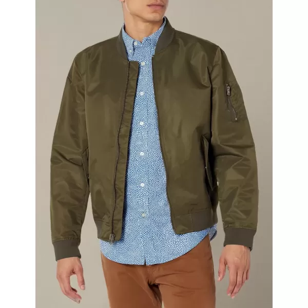 imageLevis Mens MA1 Flight Lightweight ZipUp Bomber JacketMilitary Olive Filled